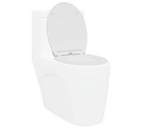 vidaXL Siège de toilette Blanc 45,5 x 37,5 x 3,8 cm Duroplast, Siège de toilette moderne, durable, en duroplast, accessoire pratique pour salle de bain