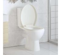 vidaXL Siège de Toilette Libération Rapide - Blanc