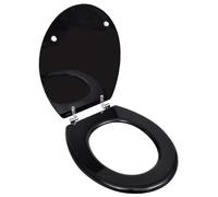 vidaXL Abattant WC MDF Noir Siège de Toilette Lunettes WC Cuvette Standard