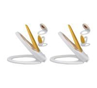 VidaXL Siège Toilette Blanc et Jaune