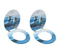 vidaXL Siège Toilette Pingouins - Lot de 2