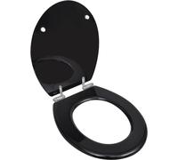 vidaXL Sièges de toilette 2 pcs. avec abaissement automatique MDF noir