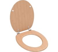 vidaXL Sièges de toilette 2 pcs. avec couvercle MDF design bambou