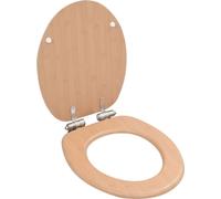 vidaXL Sièges de toilette 2 pcs. avec couvercle Soft-Close MDF design bambou