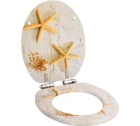 vidaXL Sièges de toilette 2 pcs. avec couvercle Soft-Close MDF Design étoile de mer
