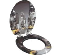 vidaXL Sièges de toilette 2 pcs. avec couvercle Soft-Close MDF design New York