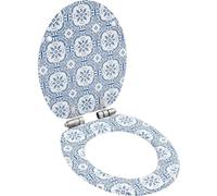 vidaXL Sièges de toilette 2 pcs. couvercle soft-close MDF design porcelaine