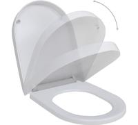 vidaXL Sièges de toilette avec abaissement automatique 2 pcs. Plastique blanc