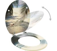 vidaXL Sièges de toilette avec couvercle 2 pcs. MDF design plage