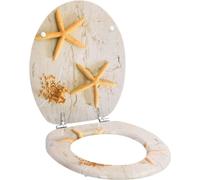 vidaXL Sièges de toilette avec couvercle 2 pcs. MDF étoiles de mer