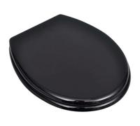 vidaXL Sièges de toilette avec couvercle 2 pcs. MDF Noir