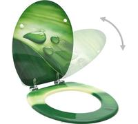 vidaXL Sièges de toilette Design goutte d'eau 2 pcs MDF vert