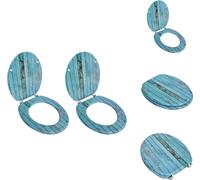vidaXL Sièges de toilette avec couvercle 2 pcs. MDF vieux bois - Sièges de toilette