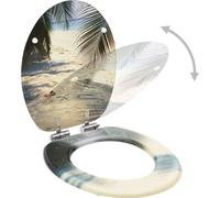 vidaXL Sièges de toilette avec couvercle Soft-Close 2 pcs. MDF design plage