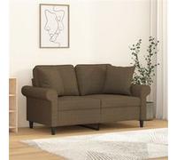Vidaxl Coussins Décoratifs Lot De 2 Marron 40x40 Cm Tissu