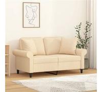vidaXL Coussins décoratifs lot de 2 Crème