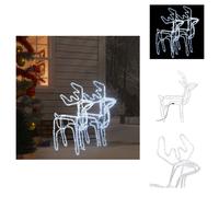 vidaXL Silhouettes de rennes 2 pcs. Blanc froid 76x42x87 cm - Eclairage de Noël