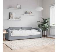 vidaXL Slaapbank met matras 80x200 cm stof lichtgrijs3197611 Gris clair G