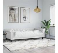 vidaXL Lit de jour avec matelas blanc 90x200 cm similicuir