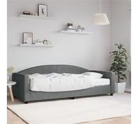 vidaXL Slaapbank met matras 90x200 cm stof donkergrijs3197171 Gris G