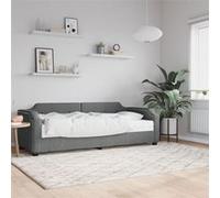 vidaXL Slaapbank met matras 90x200 cm stof donkergrijs3197617 Gris G
