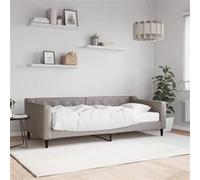 vidaXL Lit de jour avec matelas taupe 90x200 cm tissu
