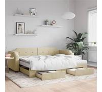 VidaXL 3197692 canapé lit sofa Crème Crème