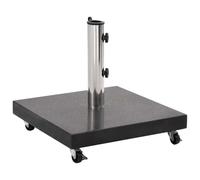 vidaXL Socle de Parasol Base de Parasol Pied de Parasol de Jardin Support de Parasol Accessoire de Parasol Extérieur Granite 30 kg Carré Noir