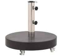 vidaXL Socle de Parasol Base de Parasol Pied de Parasol de Jardin Support de Parasol Accessoire de Parasol Extérieur Granite 30 kg Rond Noir