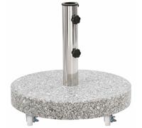 vidaXL Socle de Parasol Base de Parasol Pied de Parasol de Jardin Support de Parasol Accessoire de Parasol Extérieur Granite 30 kg Rond Gris