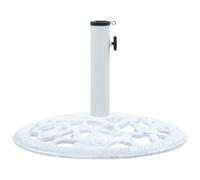 vidaXL Socle de Parasol Blanc 12 kg 48 cm Fonte