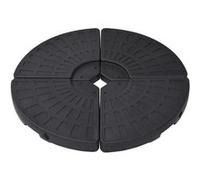 vidaXL Pied de parasol en éventail 4 pcs. noir