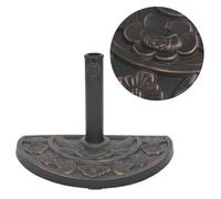 vidaXL Socle de parasol Résine demi-cercle Bronze 9 kg pour extérieur