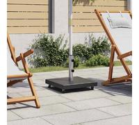 VIDAXL Socle de parasol Granite Carré 30kg Noir