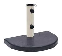 vidaXL Socle de Parasol Base de Parasol Support de Parasol Pied de Parasol Porte-Parasol Jardin Patio Extérieur Noir 40x28x4 cm Granite