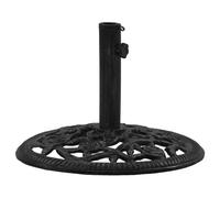 vidaXL Pied de parasol en fonte noire 48 x 48 x 33 cm