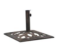 vidaXL Socle de Parasol Pied de Parasol de Jardin Base de Parasol d'Extérieur Accessoire de Parasol Terrasse Patio Bronze 12 kg 49 cm Fonte
