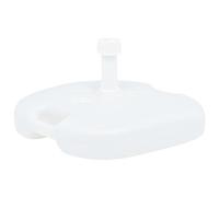 vidaXL Socle de Parasol Rempli de Sable d'eau Base de Parasol Pied de Parasol Support de Parasol Accessoire de Parasol Extérieur 16 L Blanc Plastique