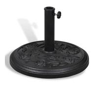 VIDAXL Socle de parasol Résine Rond Noir 9kg