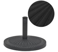 vidaXL Socle parasol résine rond 14 kg noir