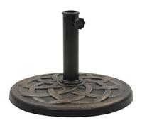 vidaXL Pied de parasol Rond 11 kg Bronze Polyrésine