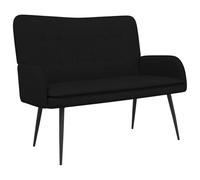 vidaXL Sofa 2 Places Noir 115 x 61 x 87 cm Tissu