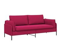 vidaXL Sofa 3 Places 3 Place Bordeaux 222 x 81 x 89 cm Velours