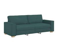 vidaXL Canapé 3 places – Design contemporain, confort moelleux – Vert foncé (tissu polyester)