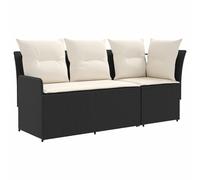 vidaXL Sofa de jardin avec accoudoirs et sofa d'angle 2 Pièce Rotin PE, Pieds réglables, mobilier modulaire moderne, canapé lounge stylé, sectionnel d'angle, sièges d'extérieur, ensemble rembourré