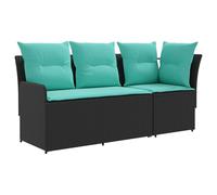 vidaXL Sofa de jardin avec accoudoirs et sofa d'angle 2 Pièce Rotin PE, Pieds réglables, mobilier modulaire moderne, canapé lounge stylé, sectionnel d'angle, sièges d'extérieur, ensemble rembourré