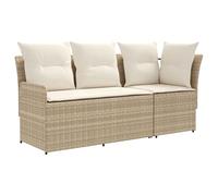 vidaXL Sofa de jardin avec accoudoirs et sofa d'angle 2 Pièce Rotin PE, Pieds réglables, mobilier modulaire moderne, canapé lounge stylé, sectionnel d'angle, sièges d'extérieur, ensemble rembourré