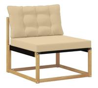 vidaXL Sofa de Milieu extérieur Blanc 79 x 83 x 73 cm Acier, Ensemble de Salon en Acacia, mobilier Moderne extérieur, résistant aux intempéries, détente Adaptable pour Balcon