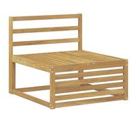 vidaXL Sofa de Milieu extérieur Bois d'Acacia Massif Blanc, Mobilier de Balcon élégant, Moderne pour Le Jardin, résistant aux intempéries, Facile à Nettoyer, Design modulable