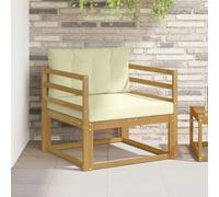 vidaXL Sofa de milieu extérieur Polyester Blanc